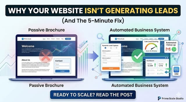 Why Your Website Isn't Generating Leads (And The 5-Minute Fix)